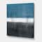 Designart - Teal Meets Grey Abstract Art - Modern Canvas Wall Art Print